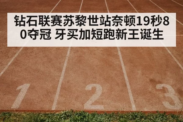 钻石联赛苏黎世站奈顿19秒80夺冠 牙买加短跑新王诞生